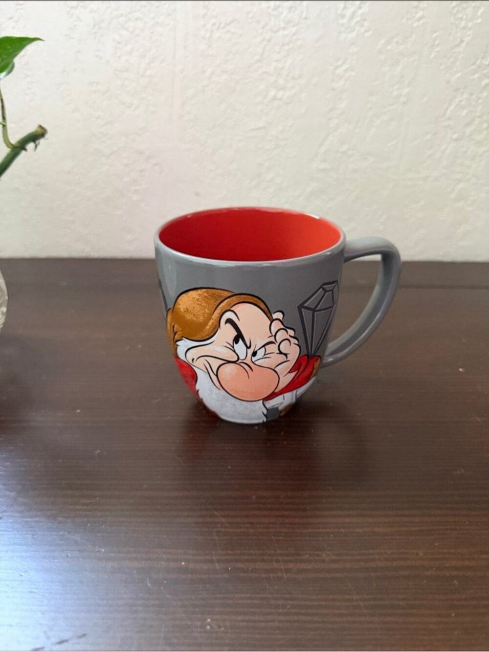 Gray and Red Animated Character Coffee Mug - Home Dining Grumpy